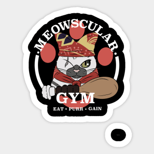 Meowscular Gym 74 Sticker